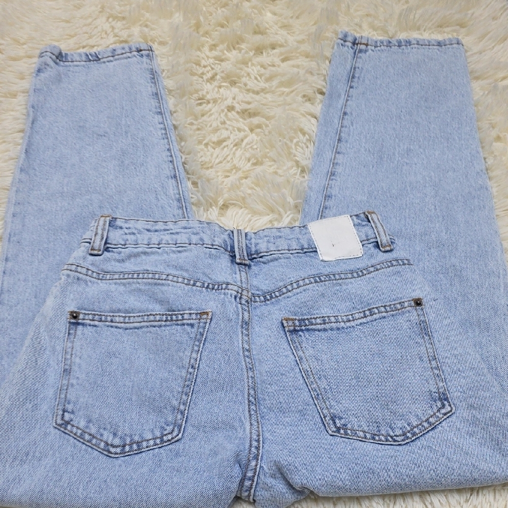 Zara Light Blue Straight Leg Jeans - Picture 8 of 9